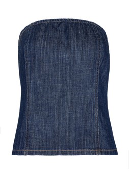 Tu Dark Denim Linen Blend Co-ord Bandeau, £16