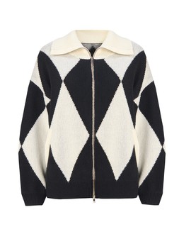 Tu Diamond Premium Lambswool Zip-Through Cardigan £40