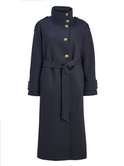 Tu Navy Belted Military Coat £55