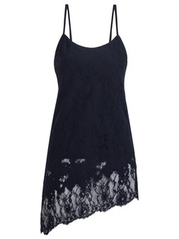 Tu Navy Lace Jersey Cami Top Co‑ord, £20