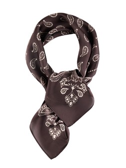 Tu Satin Square Chocolate Paisley Print Scarf, £8