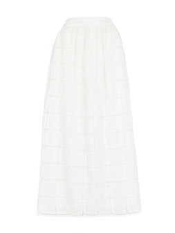 Tu White Check Broderie Co-ord Full Skirt, £30