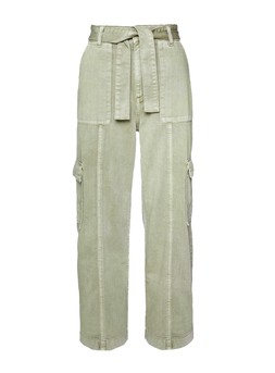 Khaki Wide Leg Cargo Trousers &pound;20