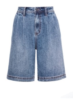 Tu Denim Pleated Bermuda Shorts, &pound;16