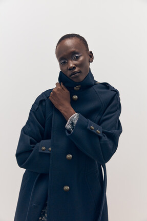 Tu-AW26-Model-63 - Navy Belted Military Coat, £55 