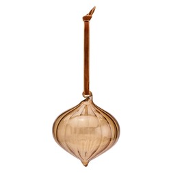 Habitat 3pk - Caramel Glass Ribbed Baubles, £10, 7665163 4