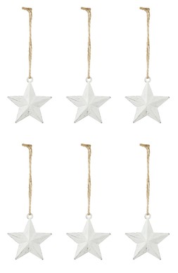Habitat 6pk - White Metal Stars, £5, 7312344 1