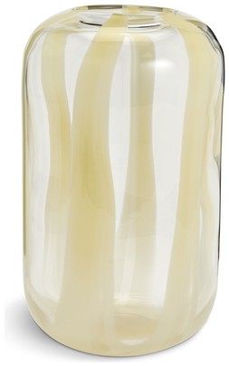 Habitat Art Glass Stripe Vase - Buttermilk, £18, 7220388 1
