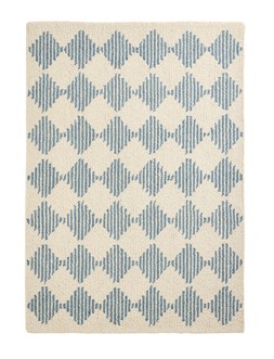Habitat Blue Diamond Tufted Wool Rug 120 X 170 7877597 £110