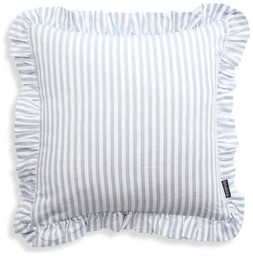 Habitat Blue Stripe Ruffle Cushion 43X43, £12, 7089330 2