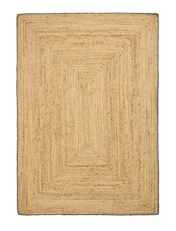 Habitat Braided Grey Jute Border Rug 120 X 170 7807392 £45
