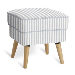 Habitat Callie Footstool Blue Stripe £80 7761263