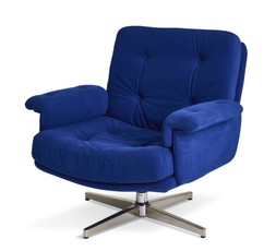 Habitat Dawson Swivel Chair Cord Blue 4568885 £200
