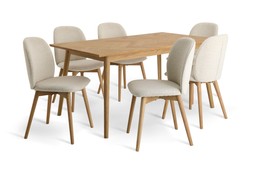 Habitat Dorney Table And 6 Natural Laurel Chairs 7650738 £1100