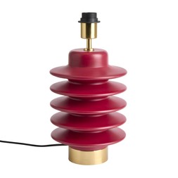 Habitat Emir Totum Mango Wood Base Only Table Lamp Red 7487011 £50