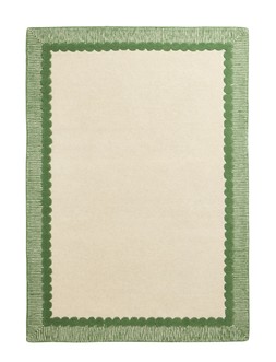 Habitat Green Bobbin Border Rug 120 X 170 7937516 £110