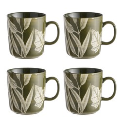 Habitat Green Floral Mug 4pk, £15, 7611997 2