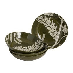Habitat Green Floral Pasta Bowl 4pk, £15 7660807 1