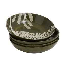 Habitat Green Floral Pasta Bowl 4pk, £15 7660807 2