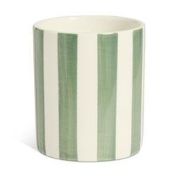 Habitat Green Stripe Bergamot & Ginger Ceramic Small Candle 7896248 £5