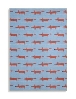 Habitat x Scion Family Mr Fox Printed Rug Blue, From &pound;65