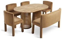 Habitat Jericho & 4 Natuaral Basitan Chairs 1 Bench, £1200, 6794640 2