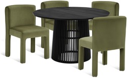 Habitat Jericho Black & 4 Green Bastian Chairs, £850, 7551387 2