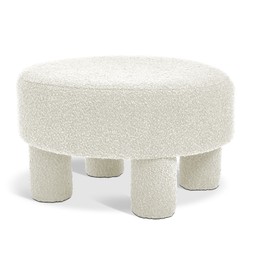 Habitat Lana Boucle Footstool Natural £55 7880395
