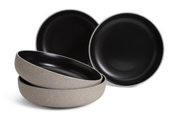 Habitat matte raw edge pasta bowl 4pk black, £15, 2652418 1