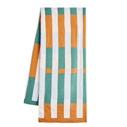 Habitat Midcentury Knitted Blue & Rust Throw 125X150 7746219 £22
