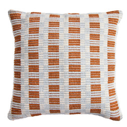 Habitat MidCentury Woven Cushion 43x43 Blue & Rust £14 7891645