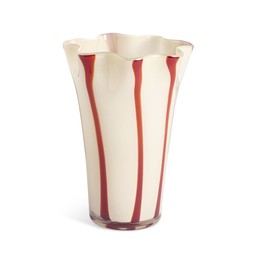 Habitat Milk Glass Handkerchief Red Stripe 7864335 £20