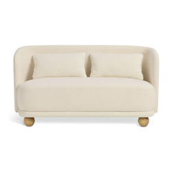 Habitat Poppy 2 Seater Curved Compact Sofa Natural £275 7744596