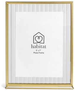 Habitat Reeded Glass Gold Frame on Stand - 5x7, £10, 7224700 2