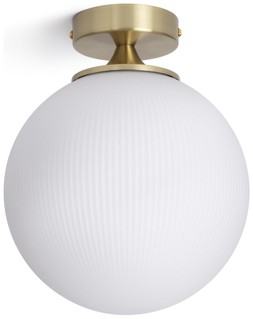 Habitat Ribbed Opal Glass Globe Ceiling Light, £50, 3154104 2