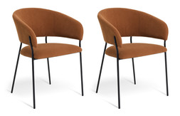 Habitat Sawyer Orange Cord Chair Pair, £170, 7356764 2