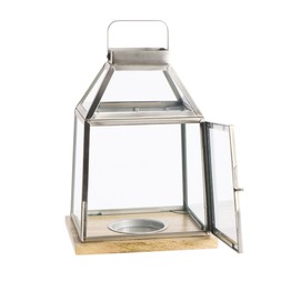 Habitat Silver & Wooden Large Lantern, £20, 7624513 3