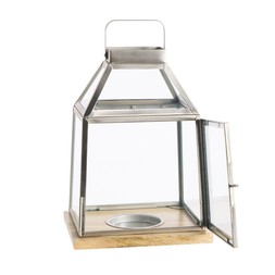 Habitat Silver & Wooden Small Lantern, £14, 7744194 3