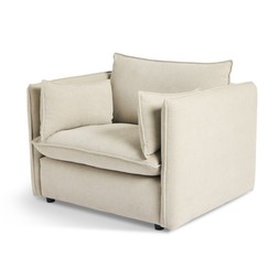 Habitat Willow Cuddle Chair Brugge Pebble, £560, 7269796 2