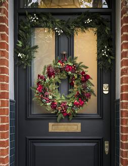 Habitat Plum Foliage Traditional XL Wreath – 24in, &pound;35 Habitat White Berries Garland, &pound;20