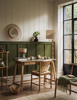 Forest Retreat Living/Office Detail - Habitat x Morris & Co Canterbury Writing Desk - Oak, &pound;350
