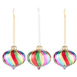 Habitat 3-pack Hanging Decorations - Jewel Tone Shaped Glass, £6, 144505930