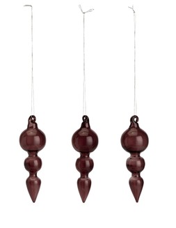 Habitat 3-pack Tree Accessories Pack - Plum Glass Finials, £6, 144506406