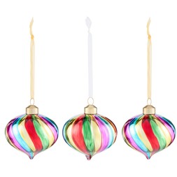 Habitat 3pk Hanging Decorations - Jewel Tone Shaped Glass, £6, 144505930