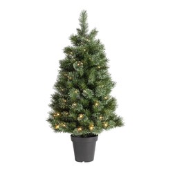 Habitat 4ft BO Pre-lit Potted Natural Look Tree, £45, 5813230