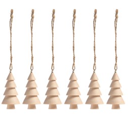 Habitat 6-pack 3D Wood Hanging Trees, £6, 144446255