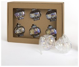 Habitat 6-pack Baubles - Irredescent Shaped Baubles, 7297438, £10