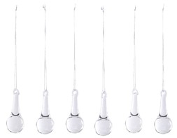 Habitat 6-pack Glass Raindrop Decorations, £6, 142703035