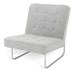 Habitat 60 Duomo Boucle Tubular Chair - Grey, &pound;195