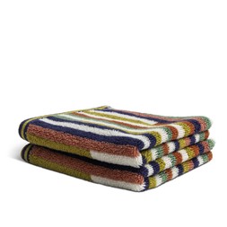 Habitat 60 Klee Stripe 2 Pack Face Cloth by Margo Selby - Multicoloured, &pound;4